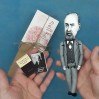 Sigmund Freud figurine,  physical therapy art - Collectible doll + miniature books