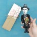 Vladimir Mayakovsky figurine, Russian and Soviet poet - Bookworm gift - book shelf decor - Collectible doll + mini books