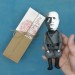 Mussolini finger puppet, caricature doll - history teacher gift - Collectible hand painted doll