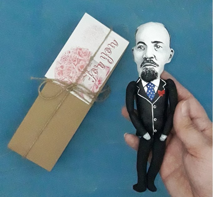 Vladimir Lenin figure, Russian communist, Propaganda USSR - Philosophy Gift - Historical doll, Collectible doll