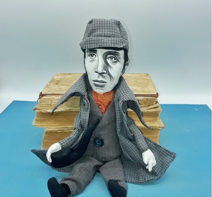 Basil Rathbone detective doll