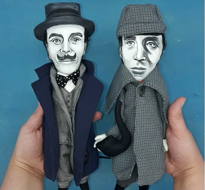 Basil Rathbone detective doll