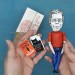 Master of horror figurine - Gifts for Readers & Writers - doll hand painted + Miniature Books