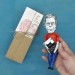Stephen King figure, Gifts for Readers - doll hand painted + miniature book