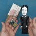 Emily Dickinson figurine, library decor - Collectible doll 