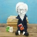 Famous writer, author Dandelion Wine - Readers gift - book shelf decor - Collectible doll + mini books