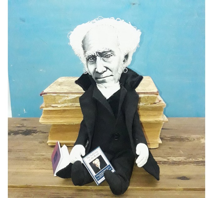 Arthur Schopenhauer German philosopher - Introvert gift - Collectible doll hand painted