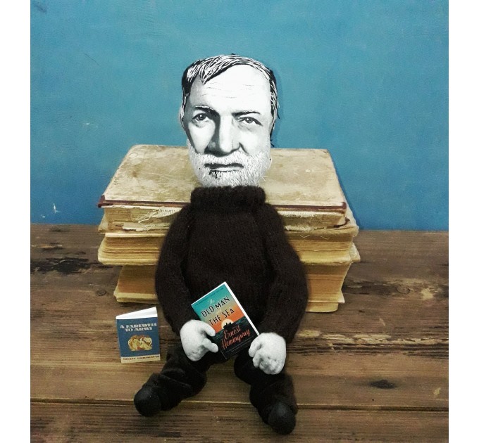 American journalist, writer author  - Literary Gift for Readers & Writers - collectible doll