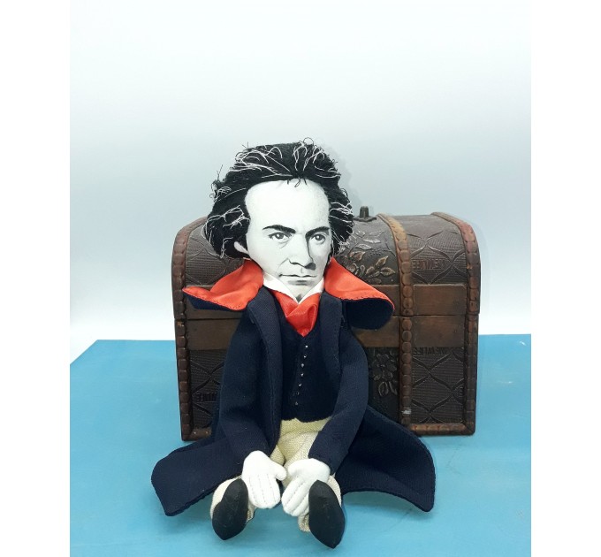 Ludwig van Beethoven German composer - classical music fans gift -  Collectible doll hand painted