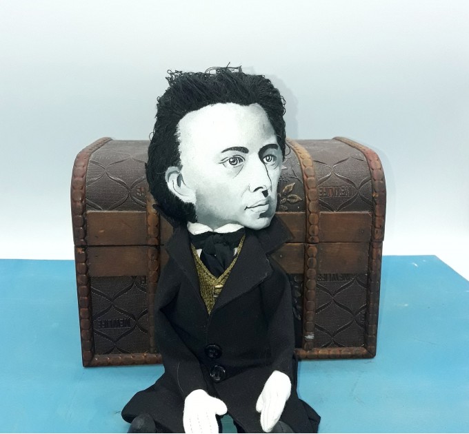 Frederic Chopin Classical composer of the Romantic era - Music teacher gift - Music Room Decor - collectible doll for Music Lovers