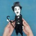 Charlie Chaplin English comic actor, filmmaker - Collectible handmade doll 