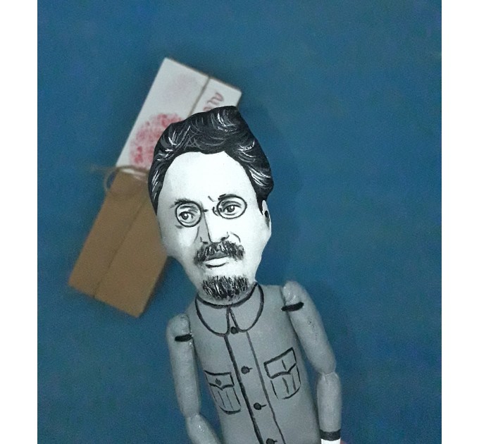 Leon Trotsky action figure - Russian revolutionary, communist, Soviet politician - History teacher gifts - historical collectible doll hand painted