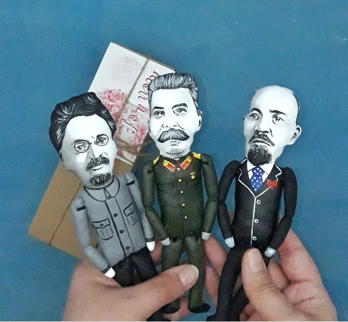 Leon Trotsky action figure - Russian revolutionary, communist, Soviet politician - History teacher gifts - historical collectible doll hand painted