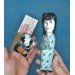 Anna Akhmatova literary action figure 1:12, Russian poet, Soviet literature - Gift for reader - book shelf decoration - Collectible doll hand painted + Miniature Book