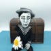 Buster Keaton doll - American actor comedian, classic Hollywood, slapstick comedy - hand painted collectible doll