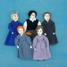 Set of 5 collectible miniature wire dolls hand painted
