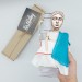 Figurine of Aspasia of Miletus - teacher of ancient philosophy, feminist - Ancient History Art - Collectible doll + wooden column