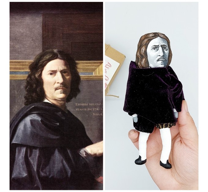 Nicolas Poussin famous French painter figure - Gift for Artist! 