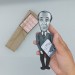 Jorge Luis Borges figurine, famous writer  philosophical World Literature - Readers gift! Collectible doll