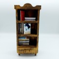 Miniature handmade wooden Bookcase, Library decor, Bookshelves art - Gift for librarian! 