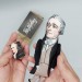 Alexander Hamilton famous American statesman, Founding Father figurine, Historical doll