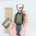 Emile Zola figure, famous French novelist, journalist - Literary gift! Collectible doll + miniature book
