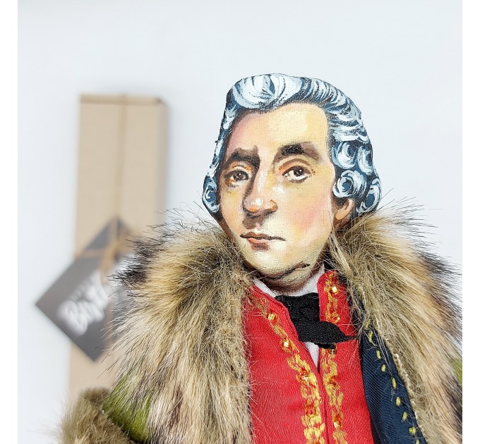James Boswell figure, famous lawyer, biographer, author Life of Samuel Johnson - Book shelf decor - Readers gift! Collectible doll