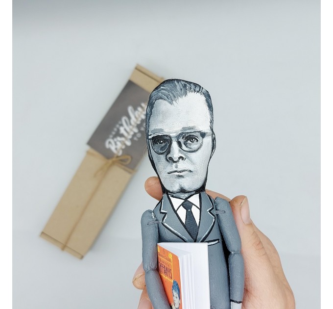 Truman Capote figure, famous American novelist, short story writer, actor - Gift for readers! Collectible doll