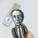 Bernard Williams figurine, famous English moral philosopher - Home library decor, Collectible doll