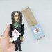 Pierre Bayle figure, French philosopher, author 17th century - religious toleration - skeptical philosophy, Collectible doll