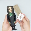 Pierre Bayle figure, French philosopher, author 17th century - religious toleration - skeptical philosophy, Collectible doll