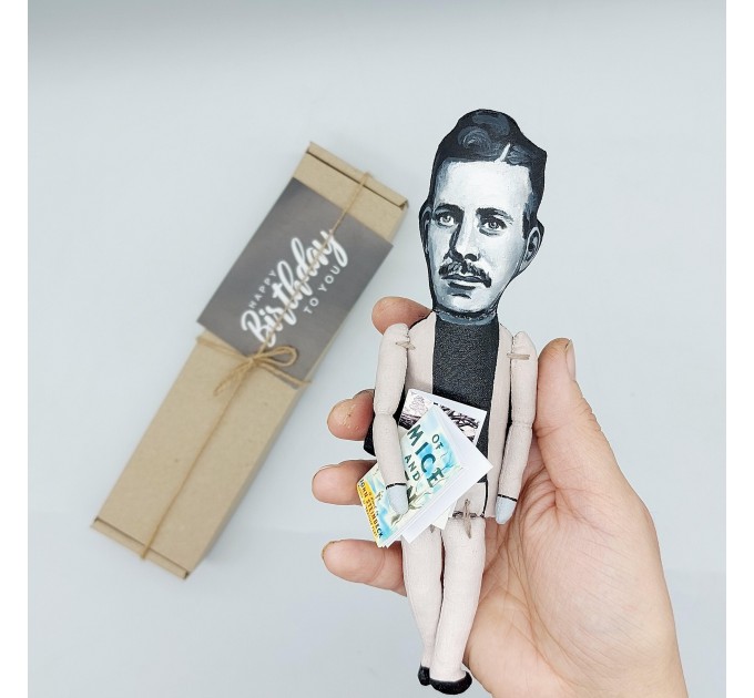 John Steinbeck figure, famous American writer  - Reader office art - Collectible doll