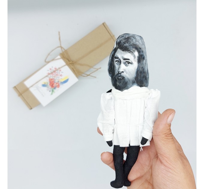 Jean Francois Millet figure, famous French artist the Realism art movement - Artists room decor, Collectible doll