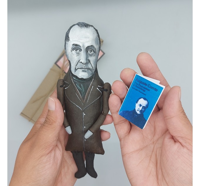 Auguste Comte figure, French  philosopher - the doctrine of positivism - Gift for sociolog!