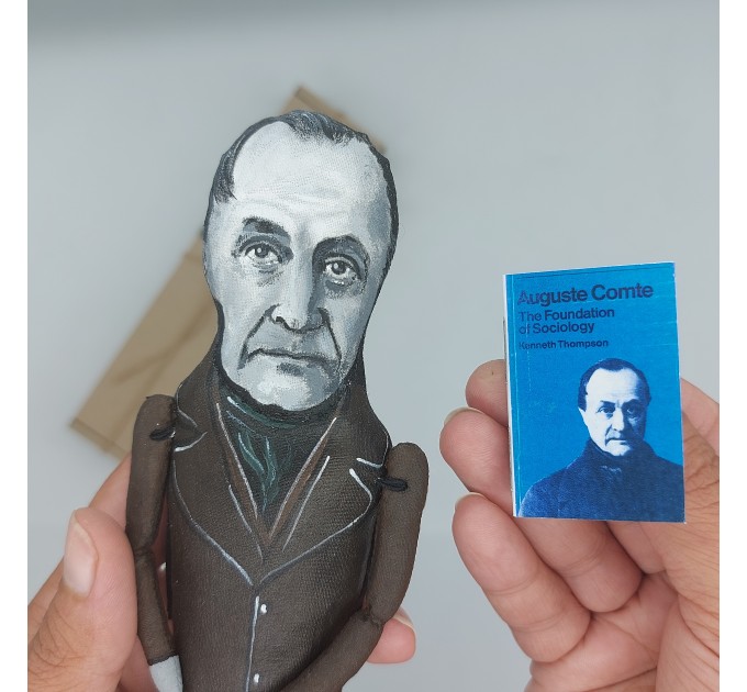 Auguste Comte figure, French  philosopher - the doctrine of positivism - Gift for sociolog!
