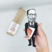 Umberto Eco figure, Italian philosopher, novelist, Library bookshelves decor - Literary gift!