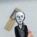 Ernst Gombrich figure, famous art historian, book The Story of Art - Thinker doll