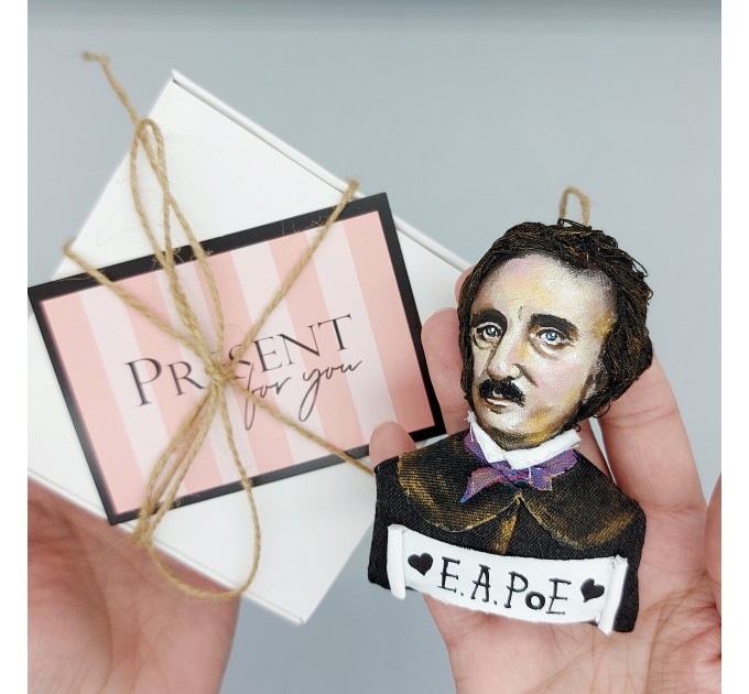 Edgar Allan Poe Gothic Christmas ornament 