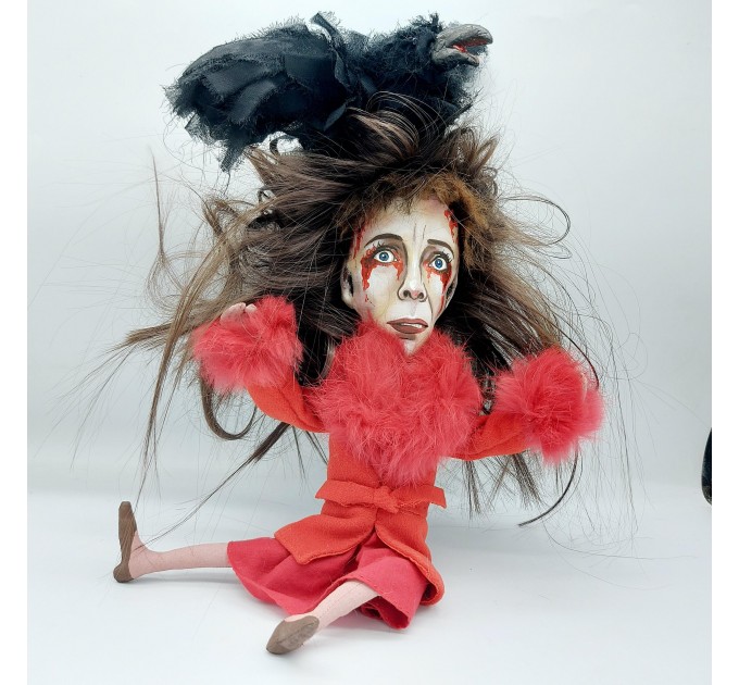 Elisabeth Shepard doll ( the Omen 1976 ) - Halloween decor - MADE TO ORDER