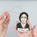 Virginia Woolf Christmas ornament, Book lover gift!