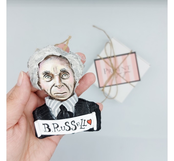 Bertrand Russell Christmas ornament - Literature gift!