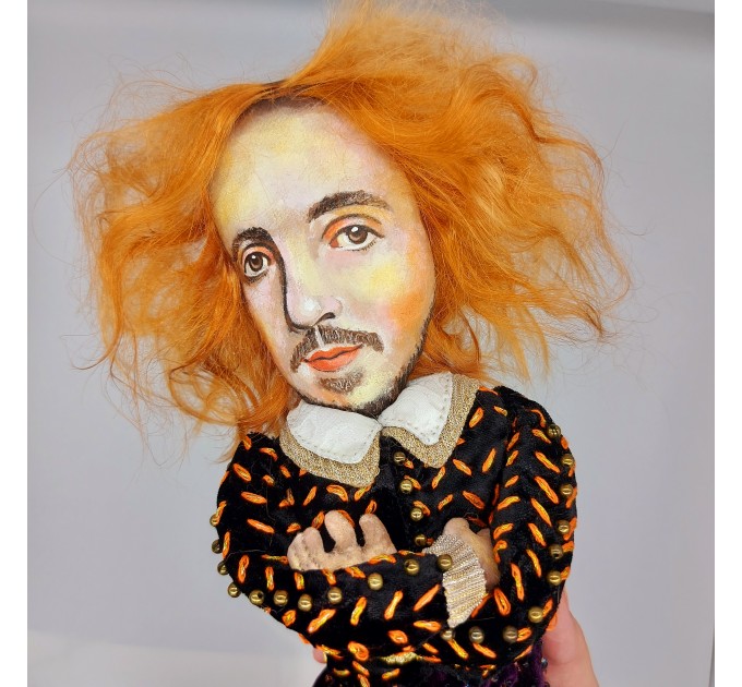 Christopher Marlowe doll, English playwright, poet - Bookworm gift!