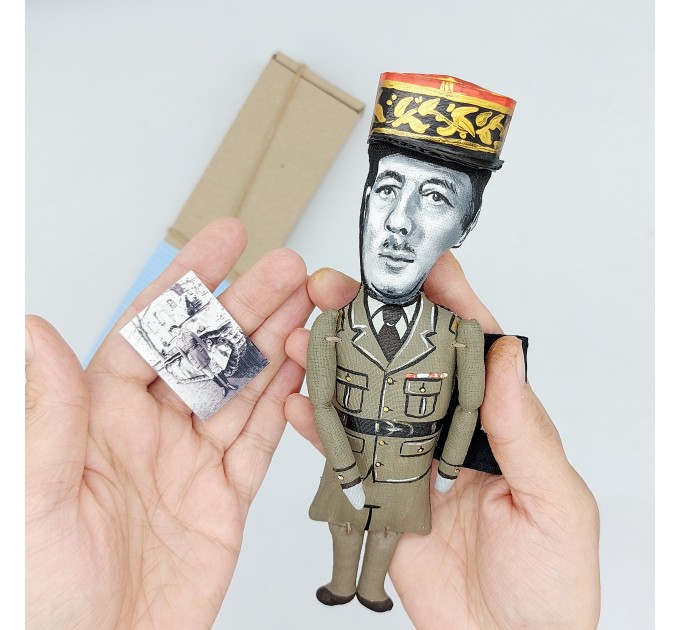 Charles de Gaulle figure, famous President of France, French military officer, statesman, History teacher gift!