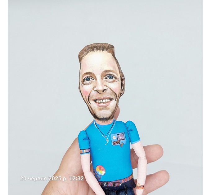 Chris Martin singer figure, Coldplay band - Collectible doll