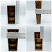 Miniature Wooden Bookcase 1:12 scale furniture for 7 inches dolls, Library decoration