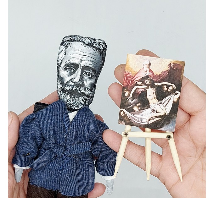 Jusepe de Ribera figurine, famous Spanish painter, outstanding European master - Gift for painter!