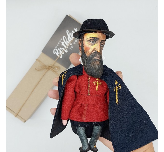 Francisco Pizarro figurine, Spanish conquistador, Expeditions great geographical discoveries, History art!