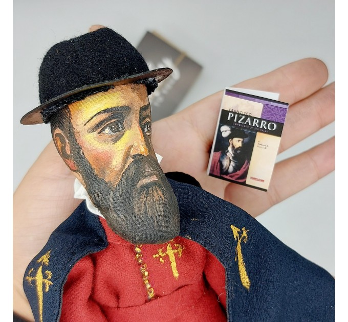 Francisco Pizarro figurine, Spanish conquistador, Expeditions great geographical discoveries, History art!