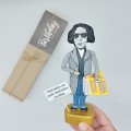 Fran Lebowitz figurine, American author, public speaker, actor - Gift for writers! Collectible art