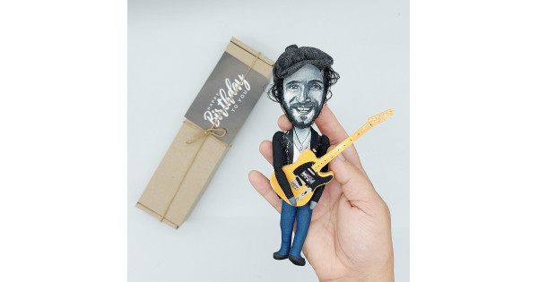 Bruce Springsteen figurine, famous American singer, songwriter ...